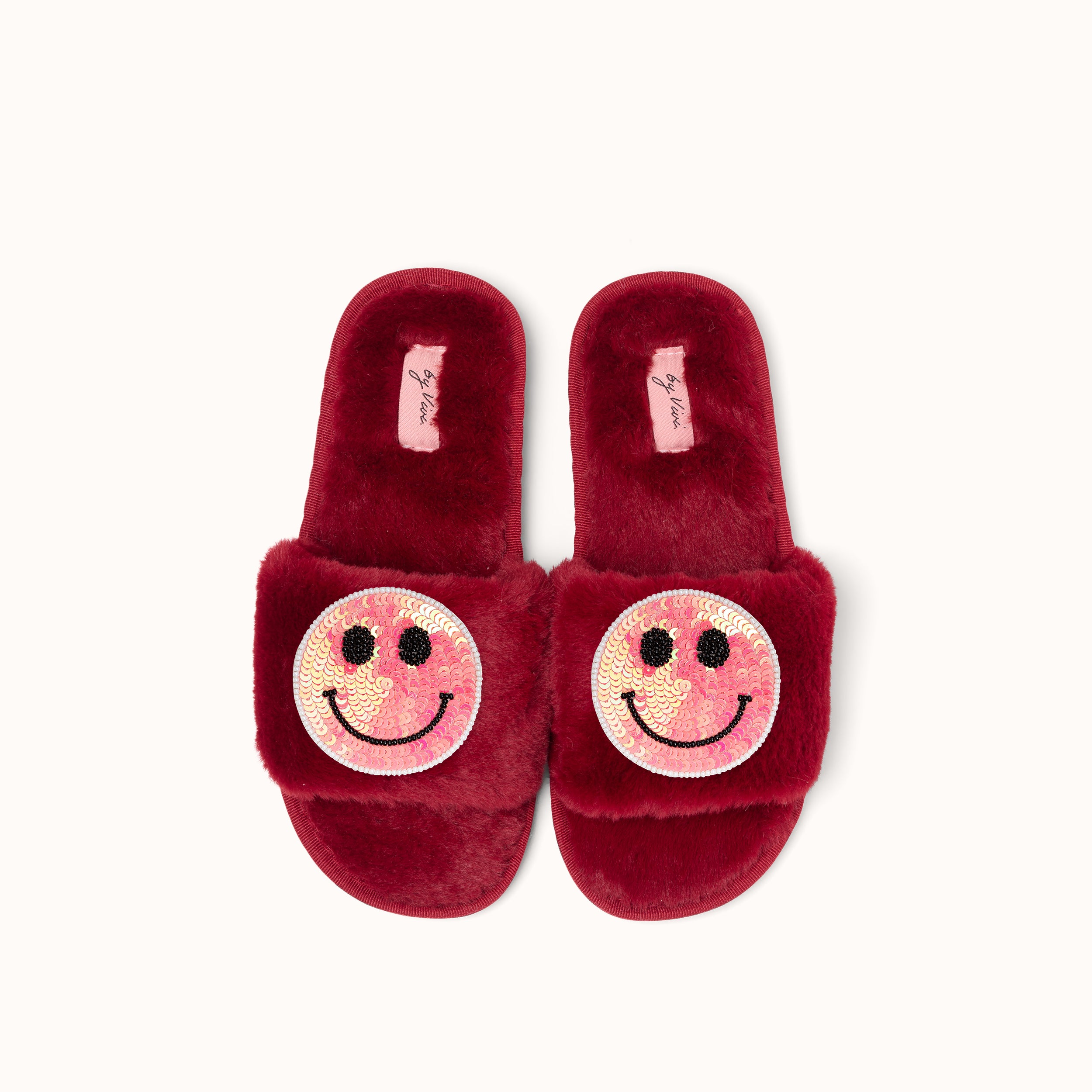 Brosche für Slipper: Smiley Pink