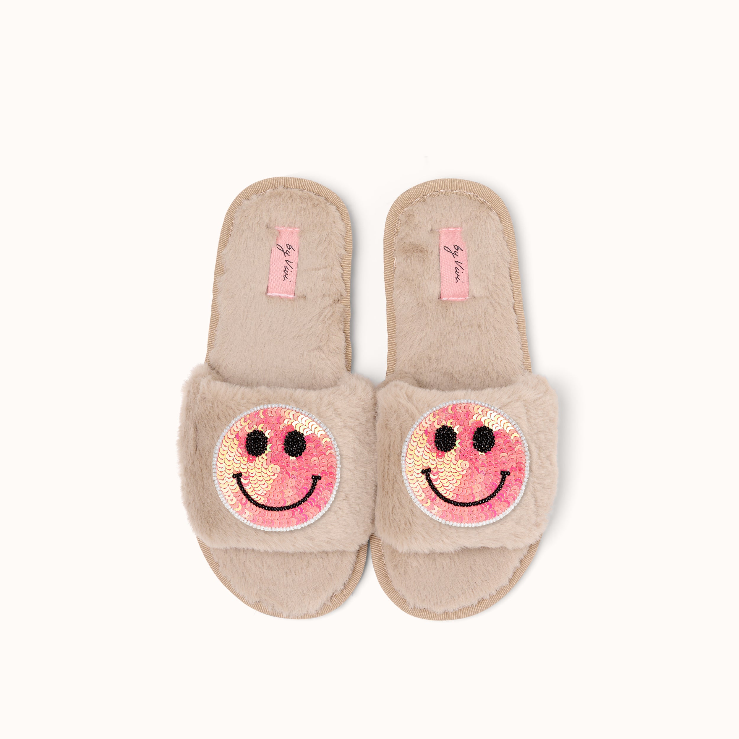 Brosche für Slipper: Smiley Pink