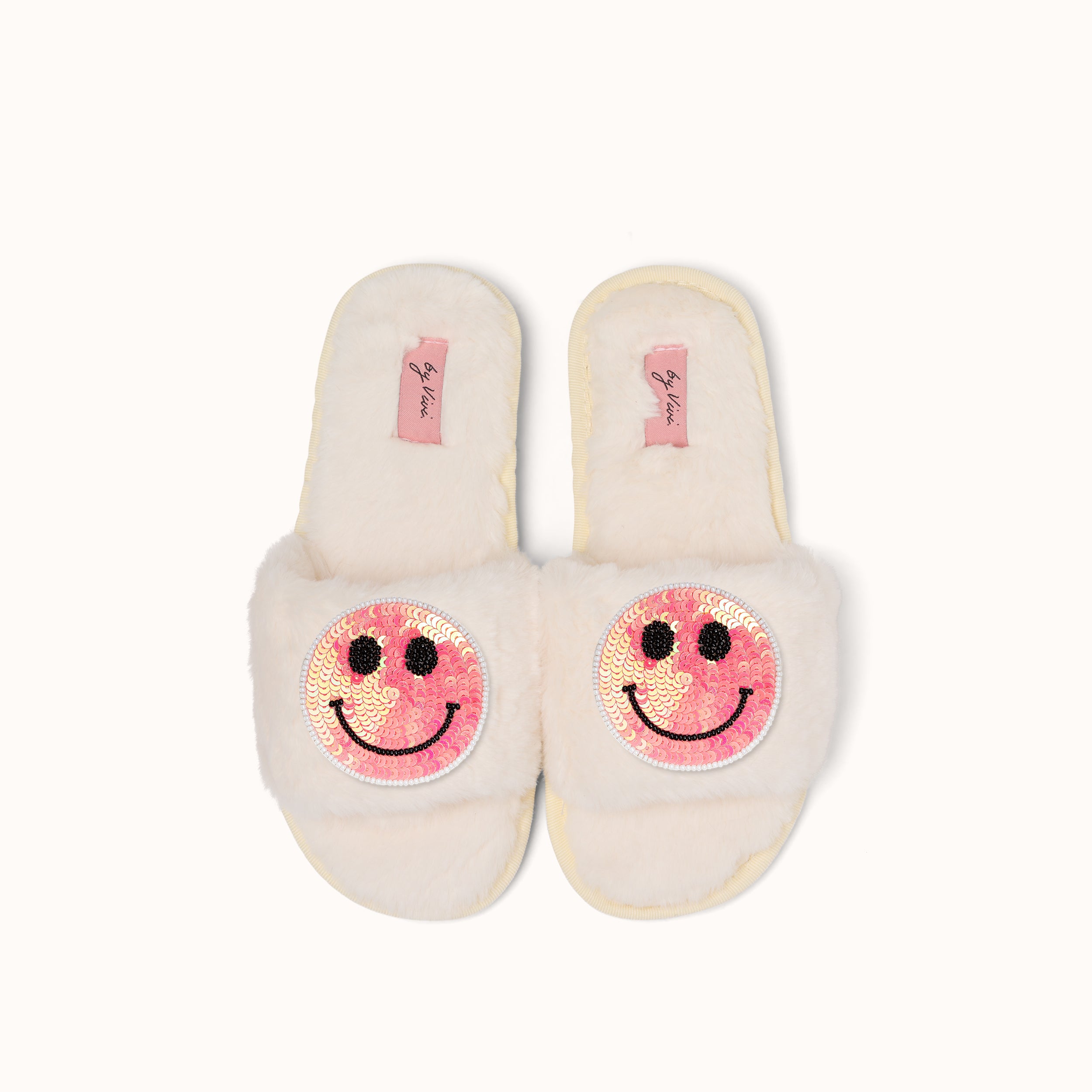 Brosche für Slipper: Smiley Pink