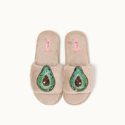 Brosche für Slipper: Avocado