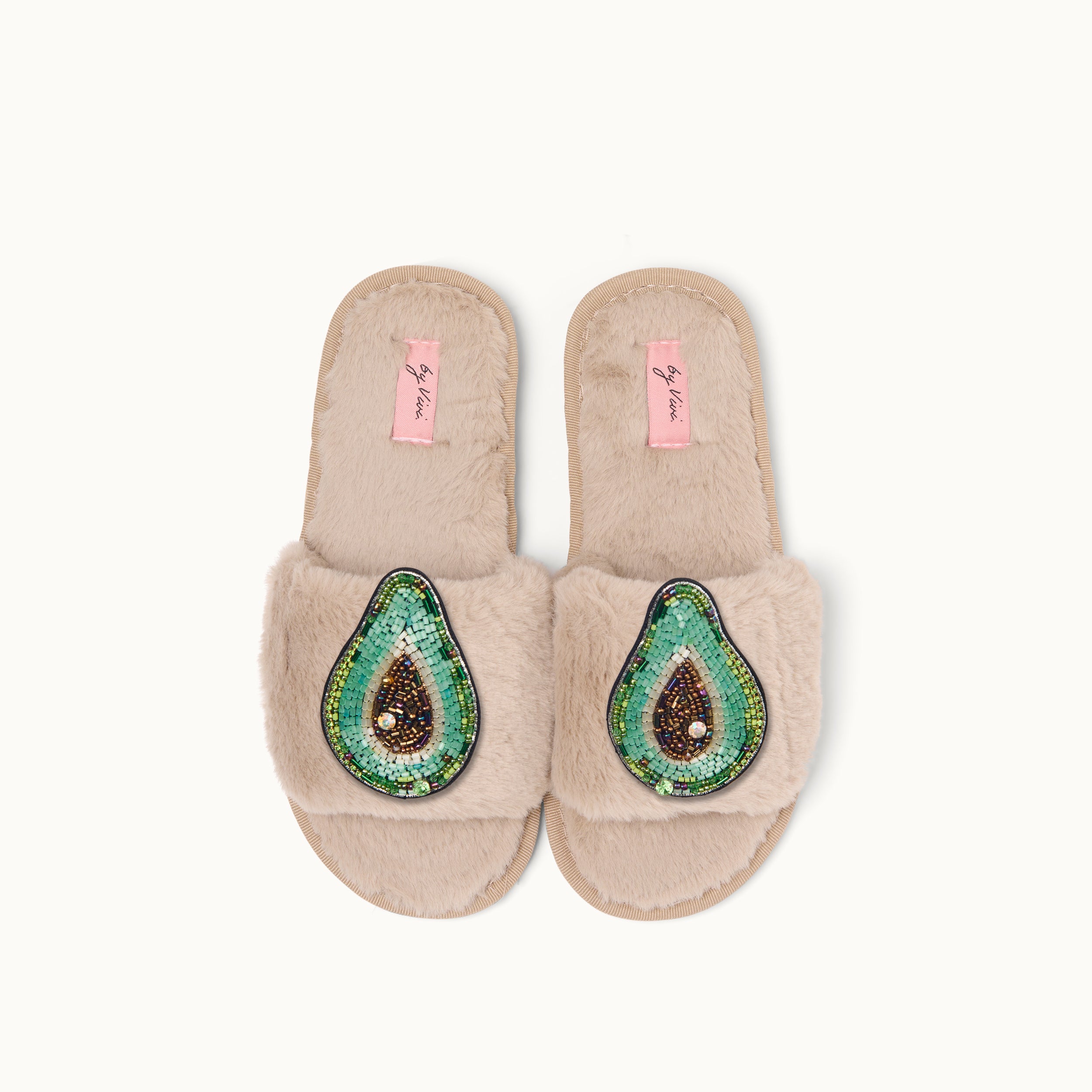 Brosche für Slipper: Avocado