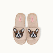 Brosche für Slipper: Französische Bulldogge