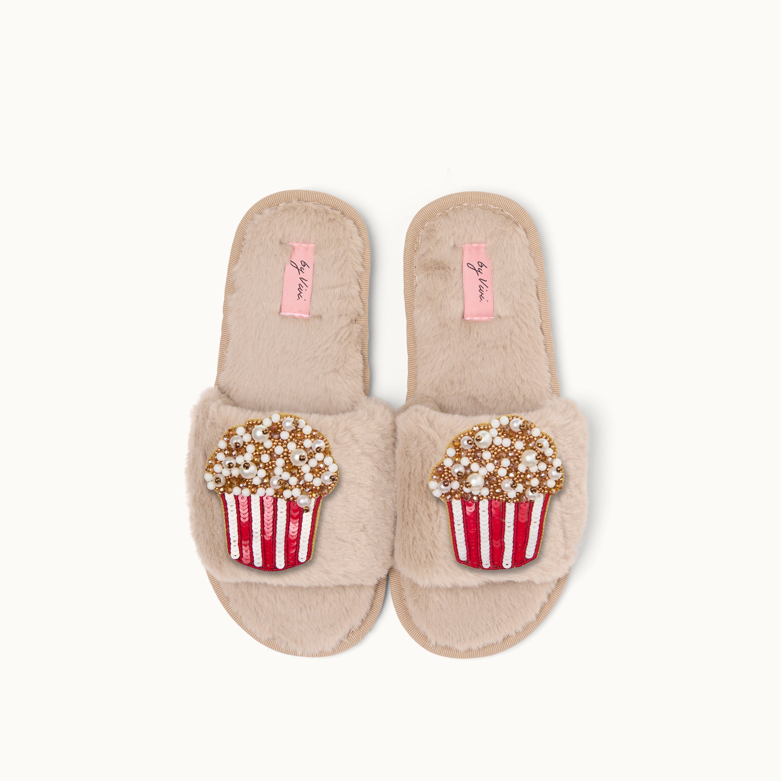 Brosche für Slipper: Popcorn
