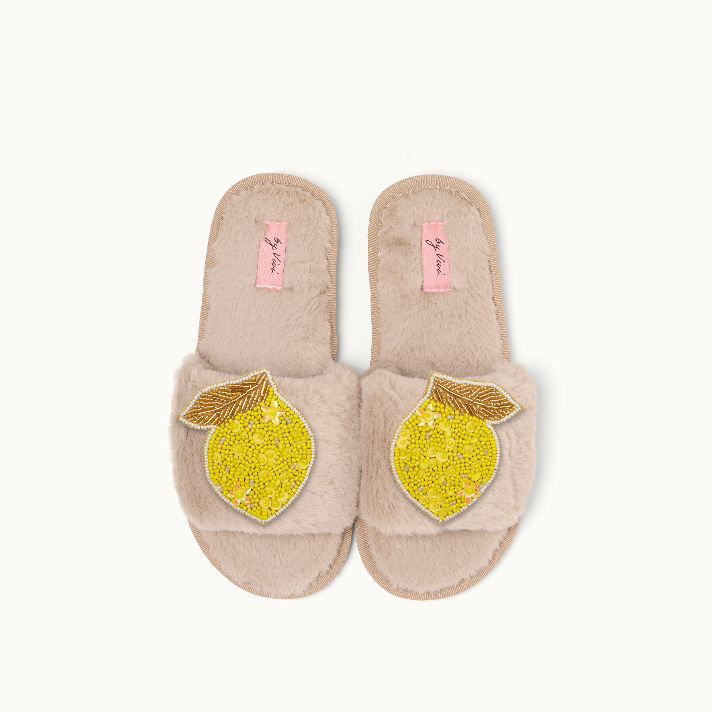 Brosche für Slipper: Zitrone
