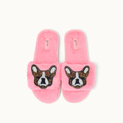 Brosche für Slipper: Französische Bulldogge
