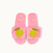 Brosche für Slipper: Zitrone