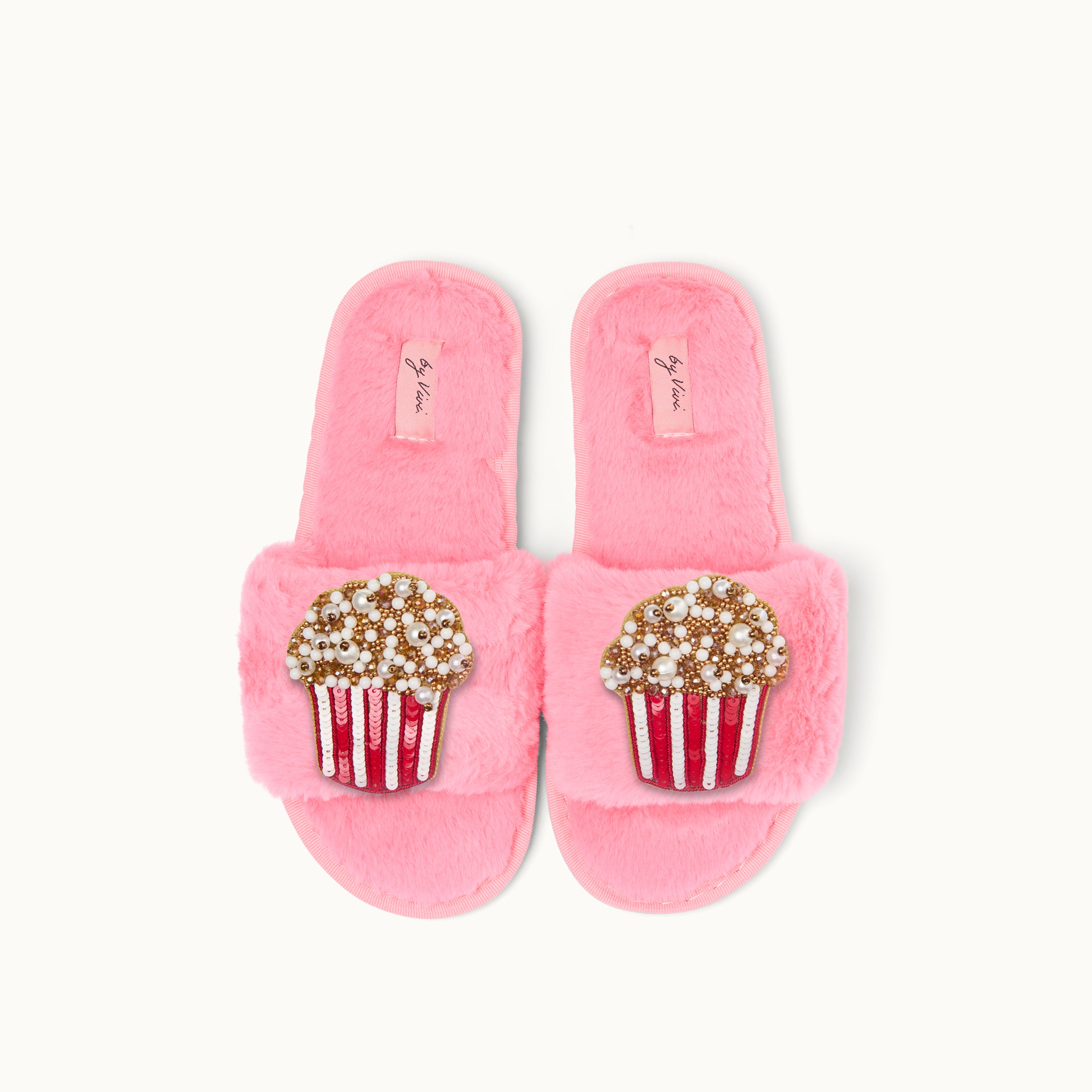 Brosche für Slipper: Popcorn