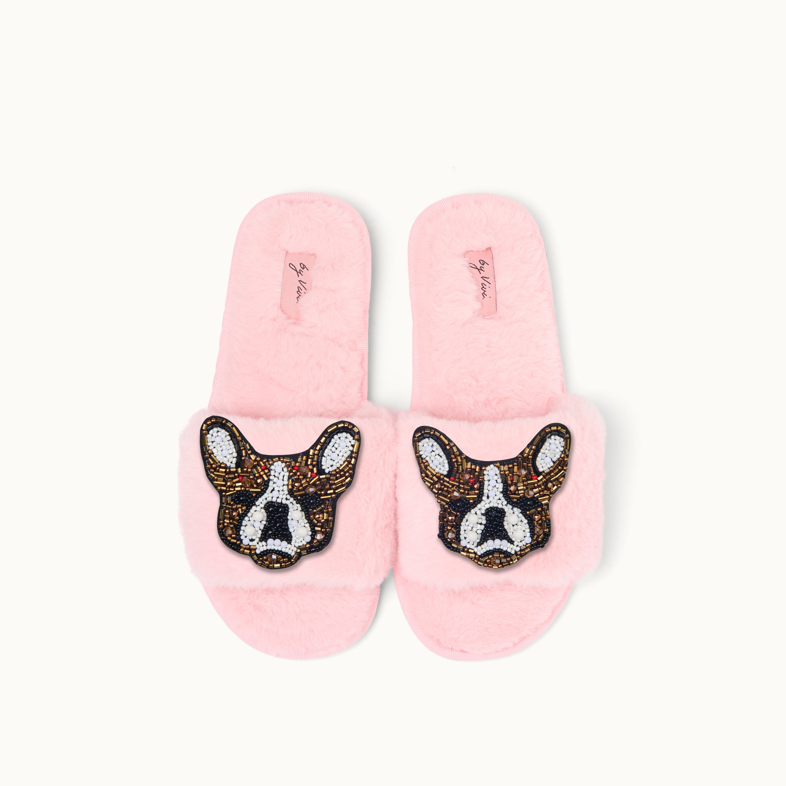 Brosche für Slipper: Französische Bulldogge