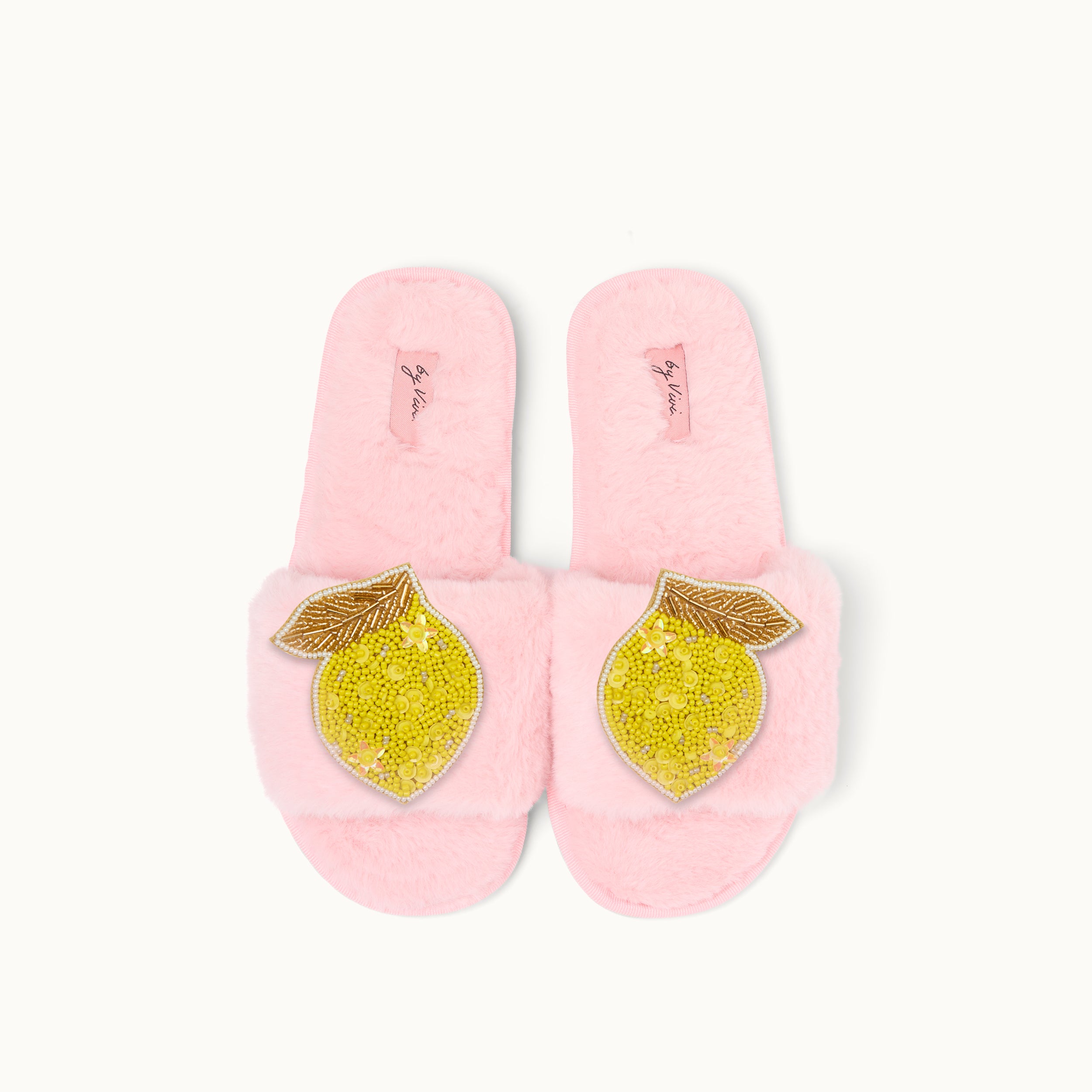 Brosche für Slipper: Zitrone