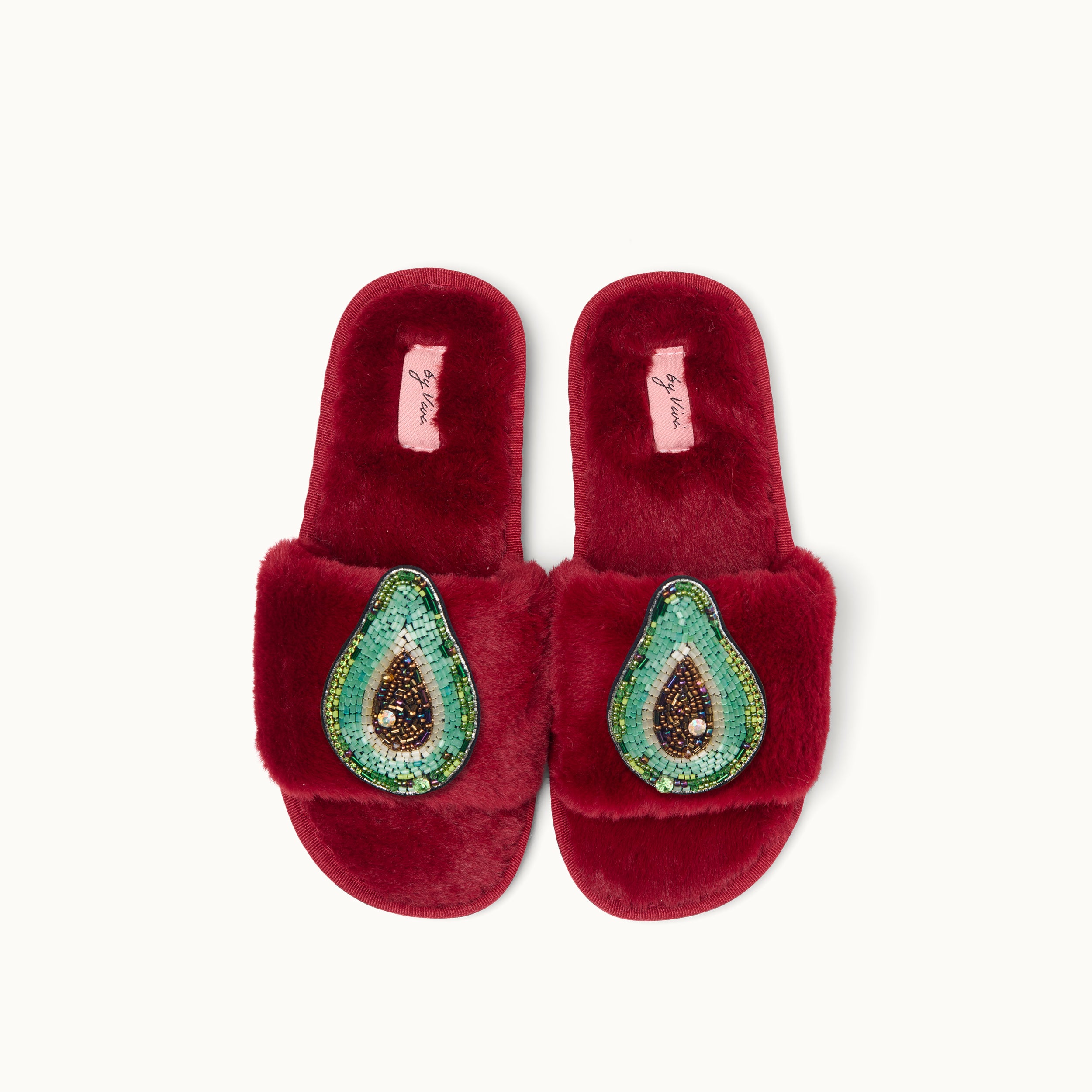 Brosche für Slipper: Avocado
