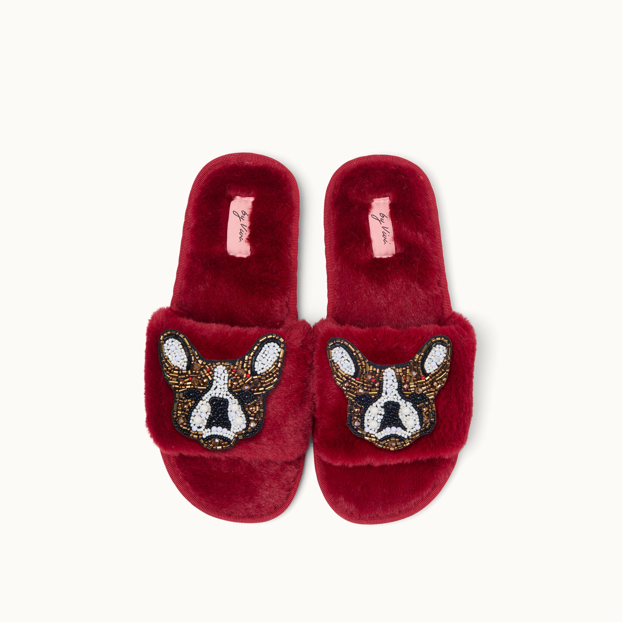 Brosche für Slipper: Französische Bulldogge