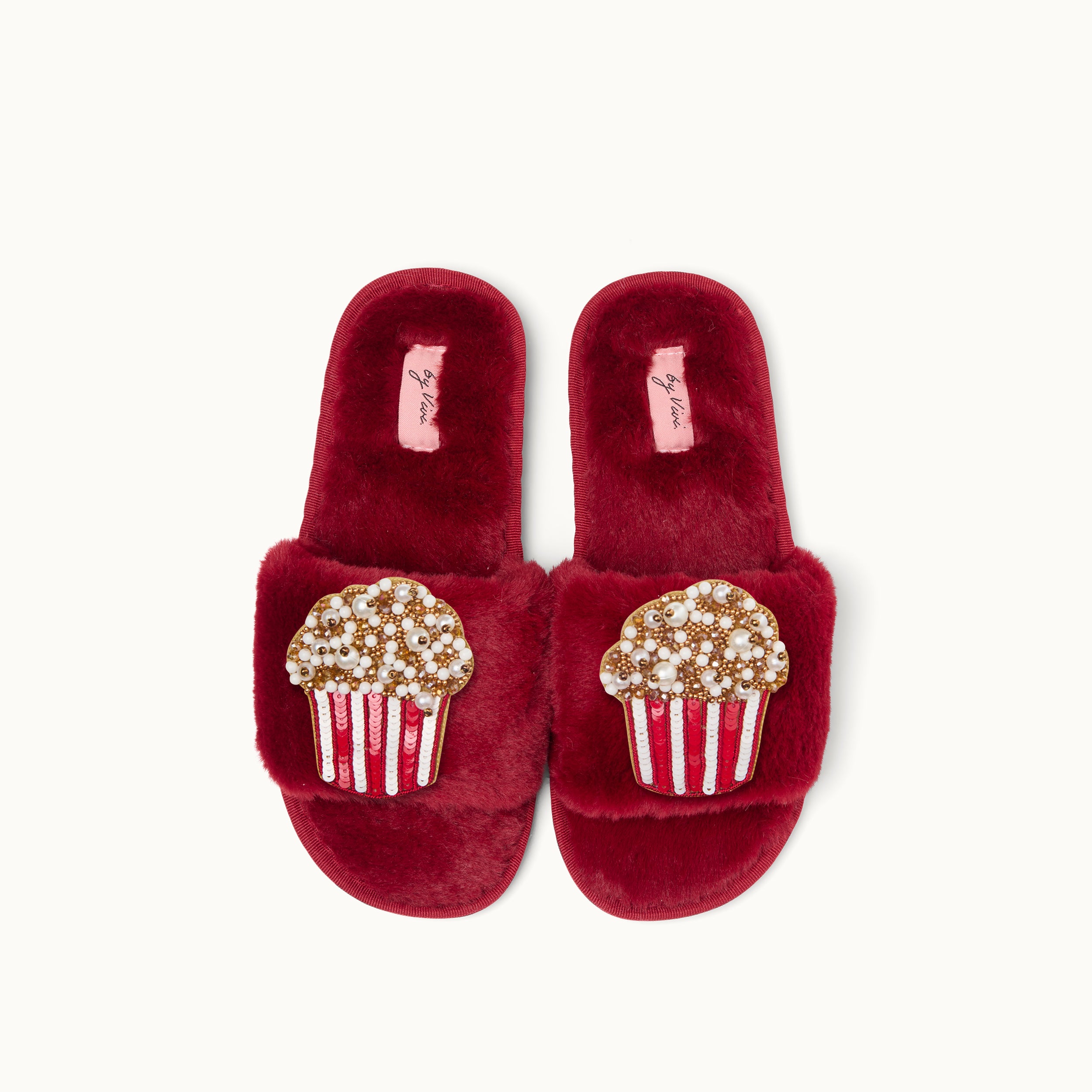 Brosche für Slipper: Popcorn