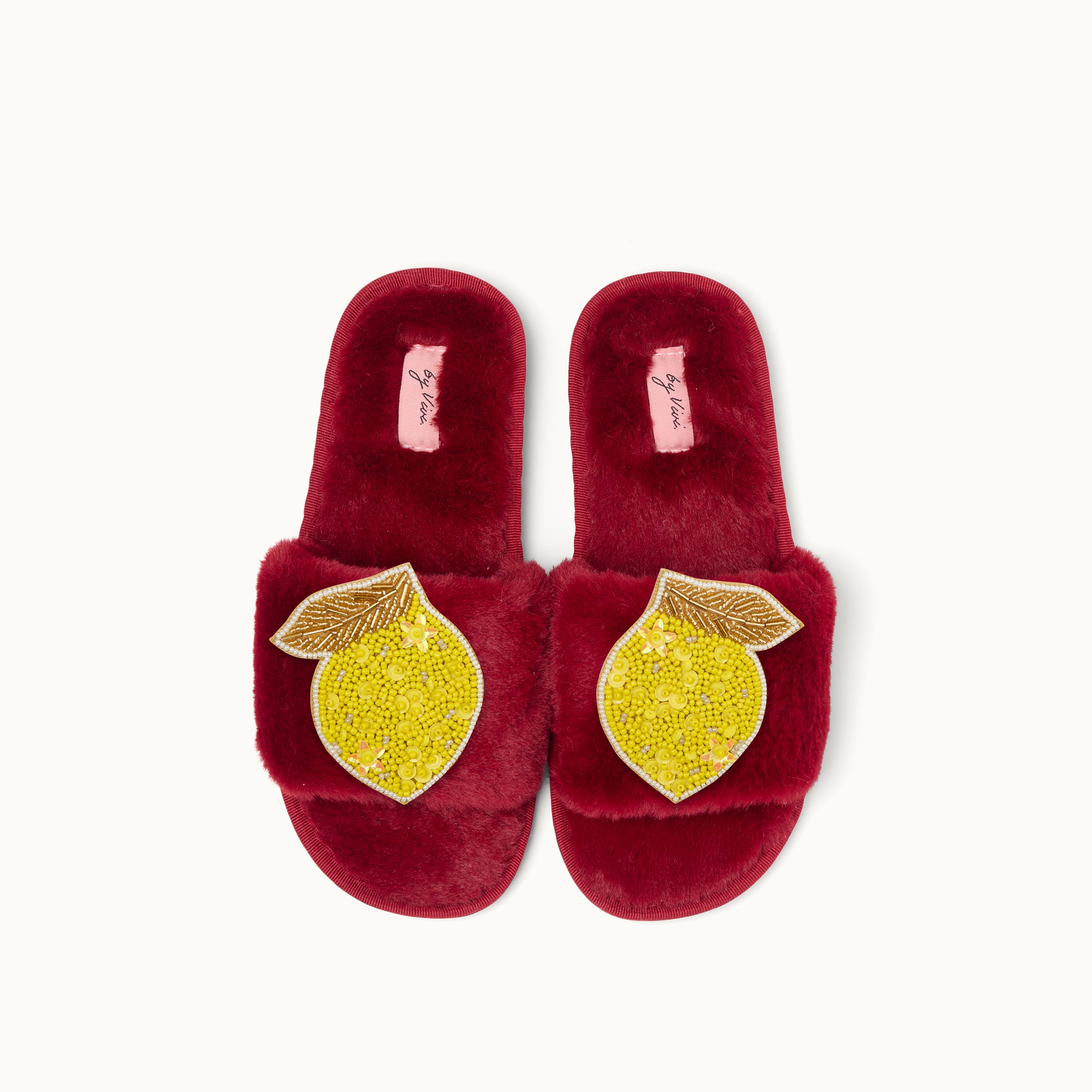 Brosche für Slipper: Zitrone