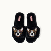 Brosche für Slipper: Französische Bulldogge