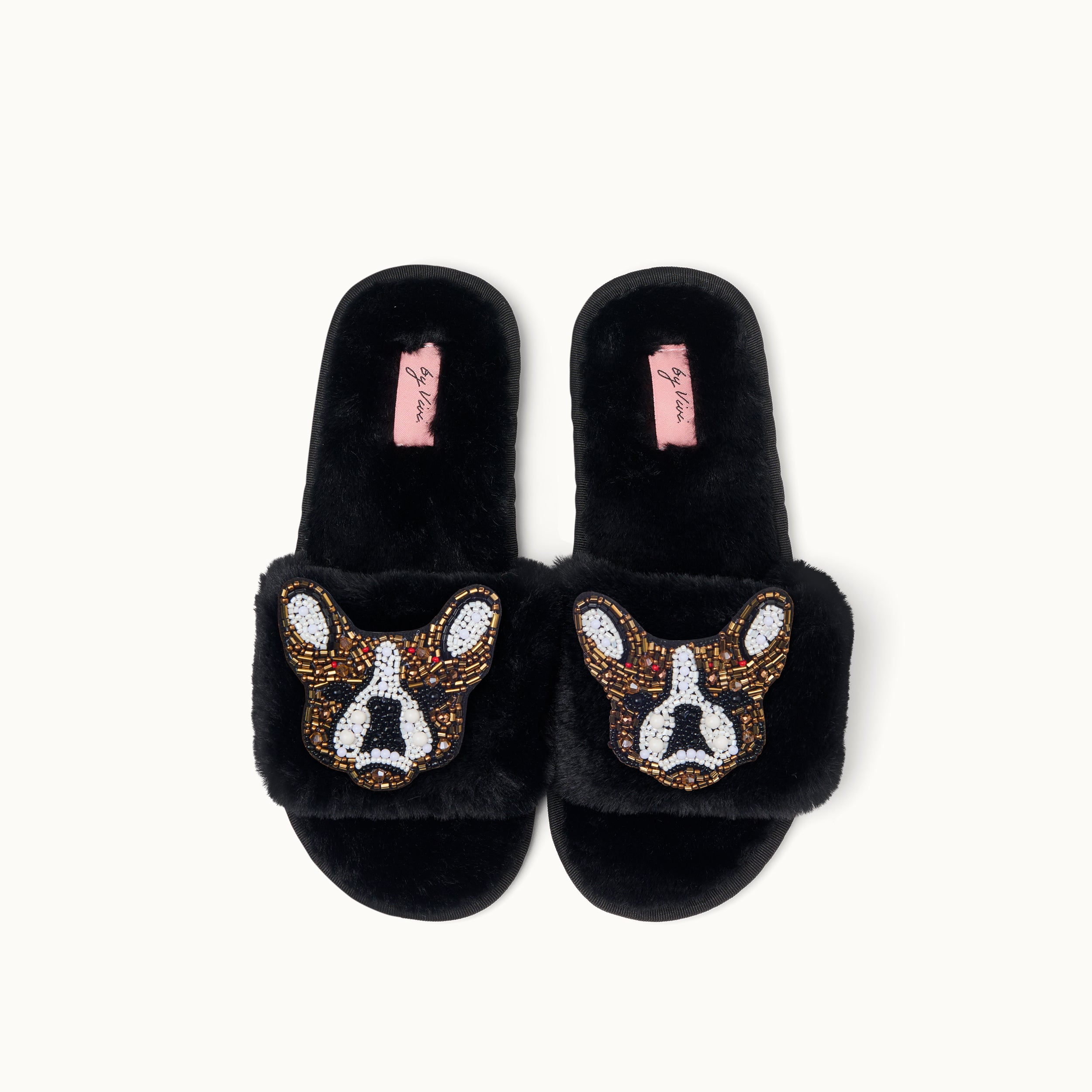 Brosche für Slipper: Französische Bulldogge