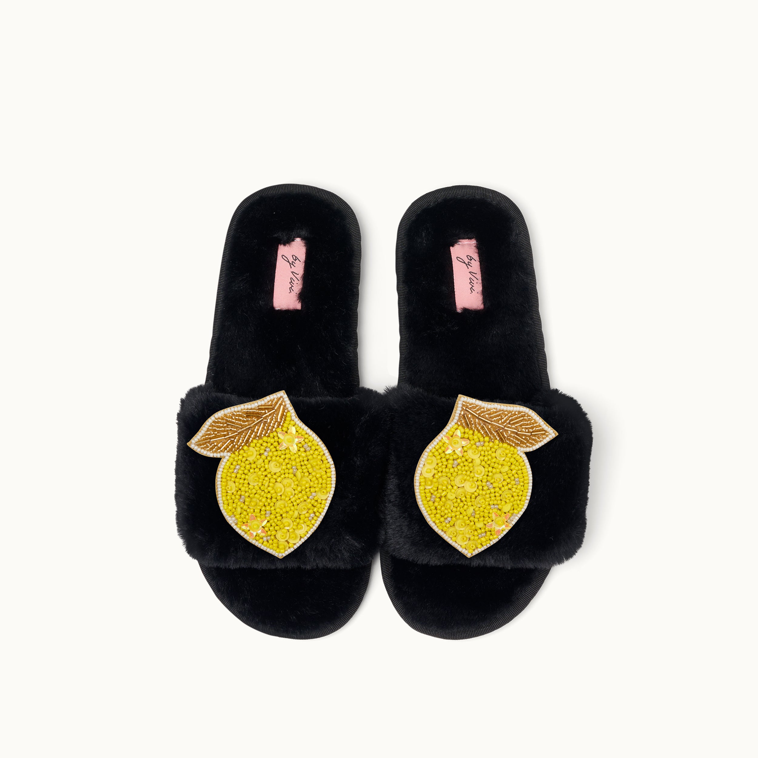 Brosche für Slipper: Zitrone