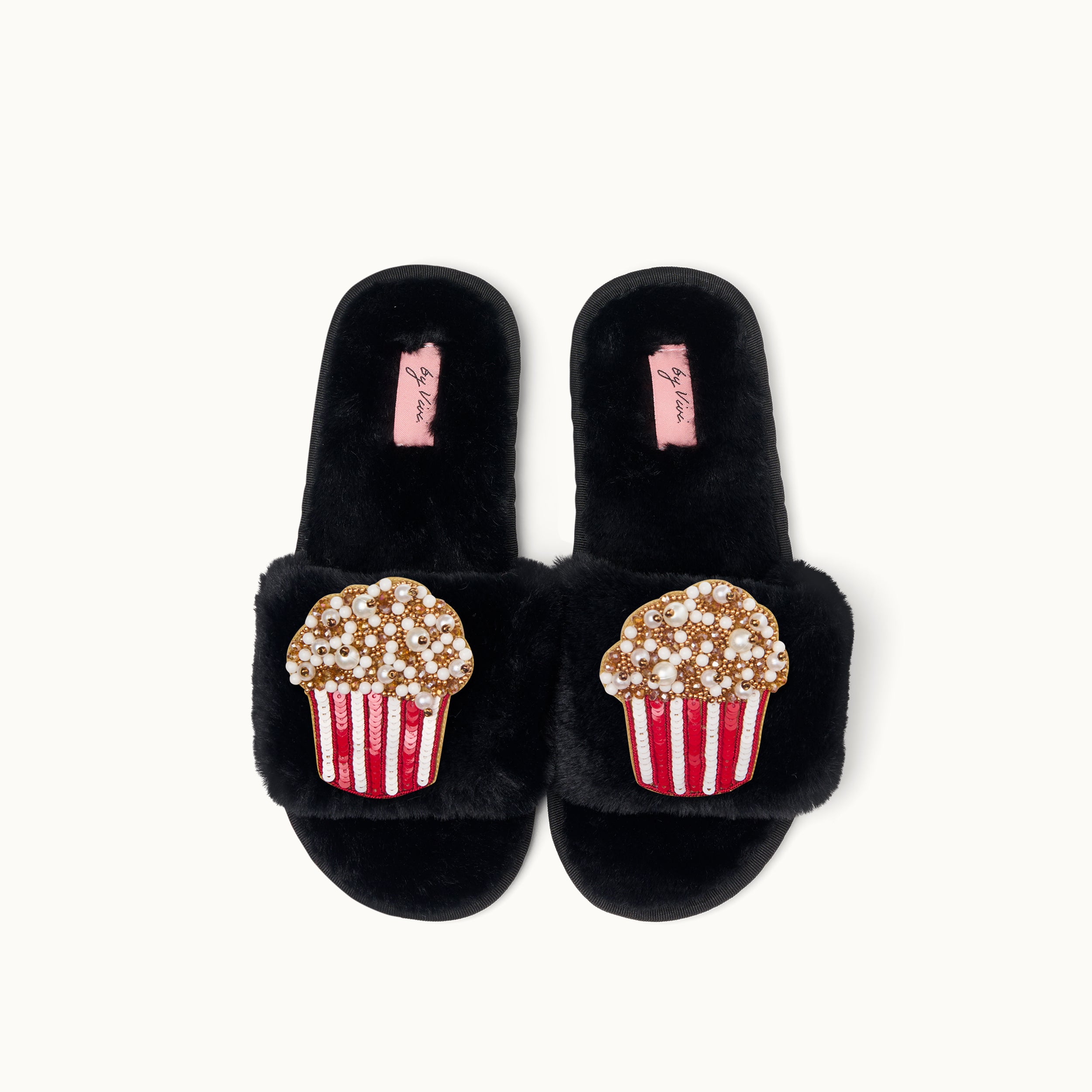 Brosche für Slipper: Popcorn