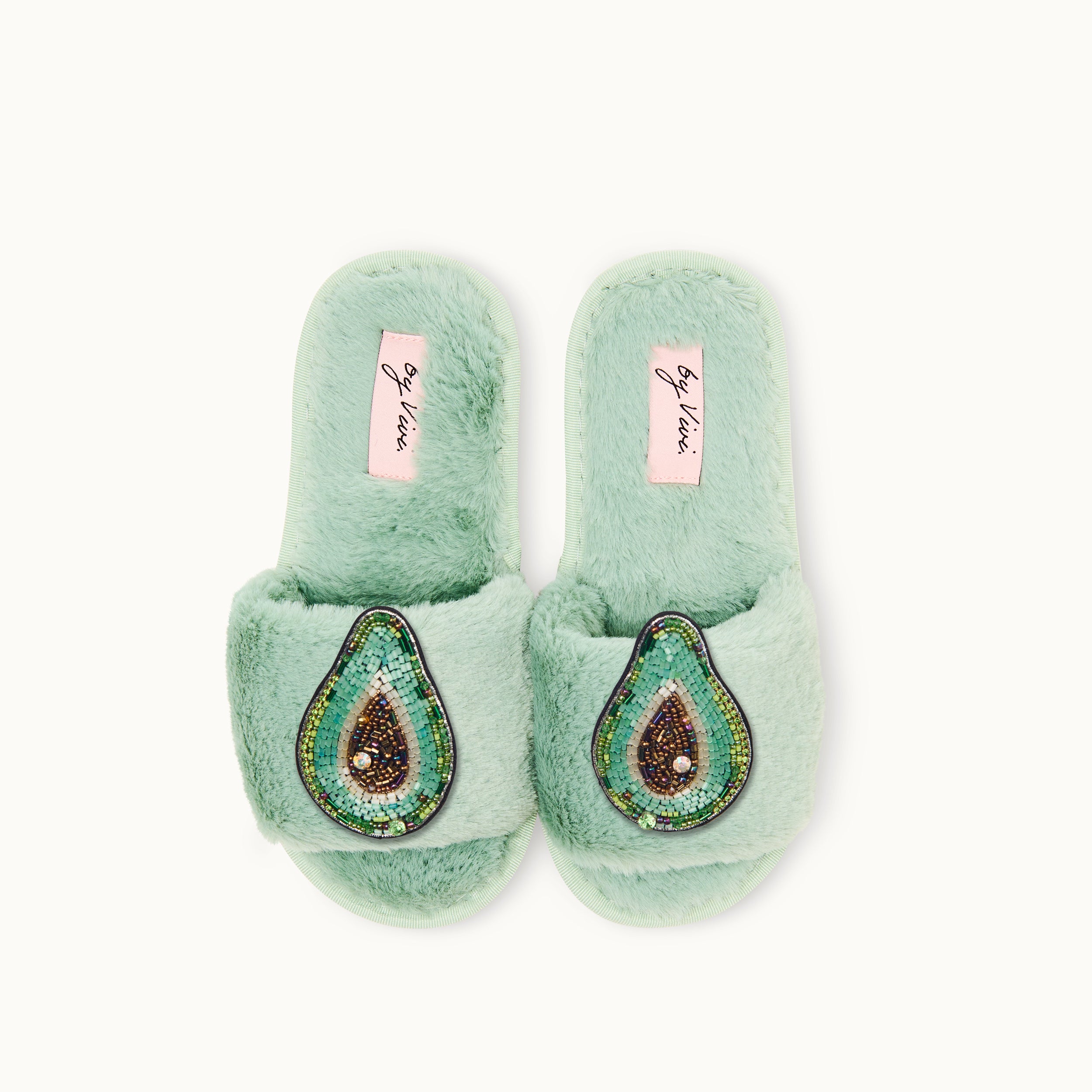 Brosche für Slipper: Avocado