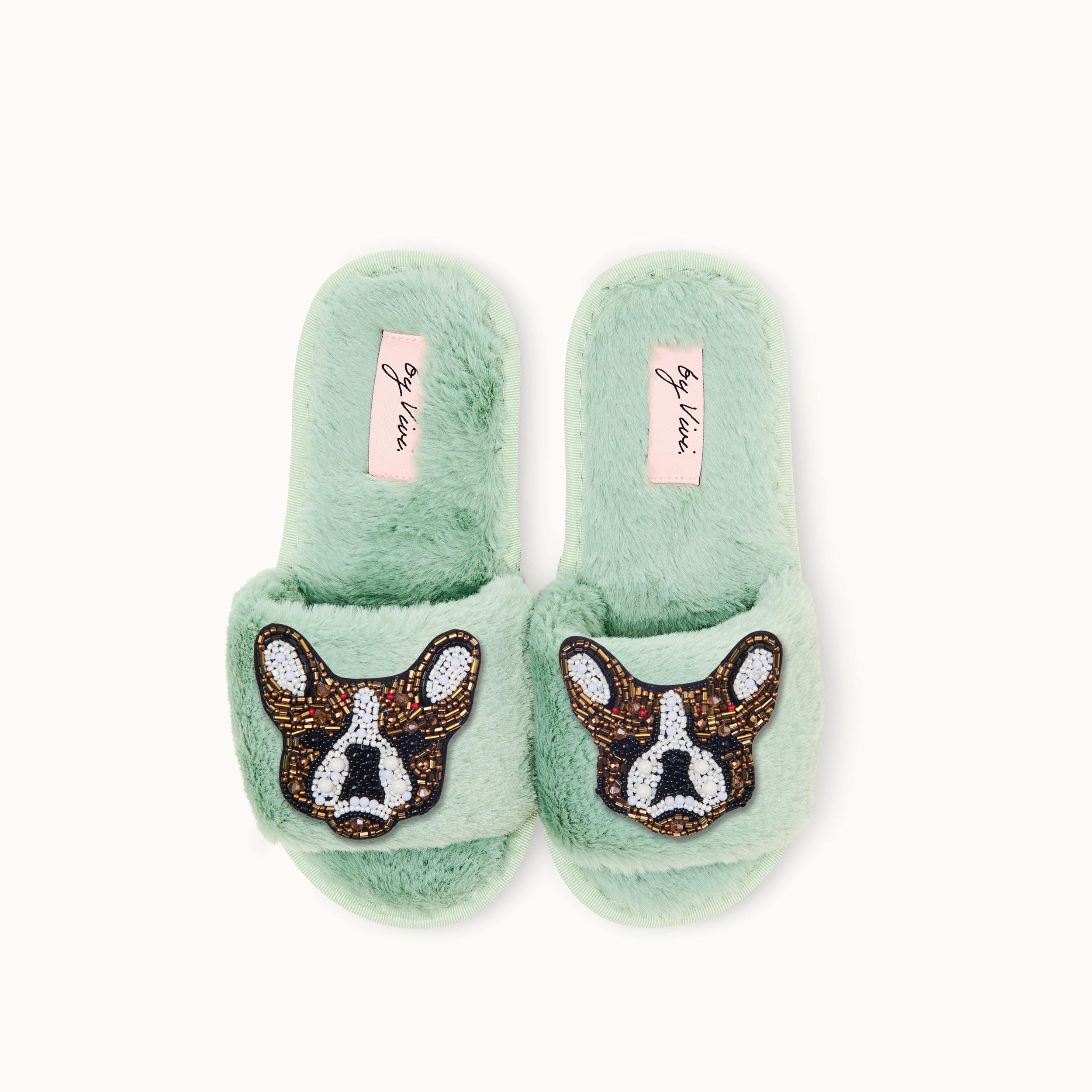Brosche für Slipper: Französische Bulldogge