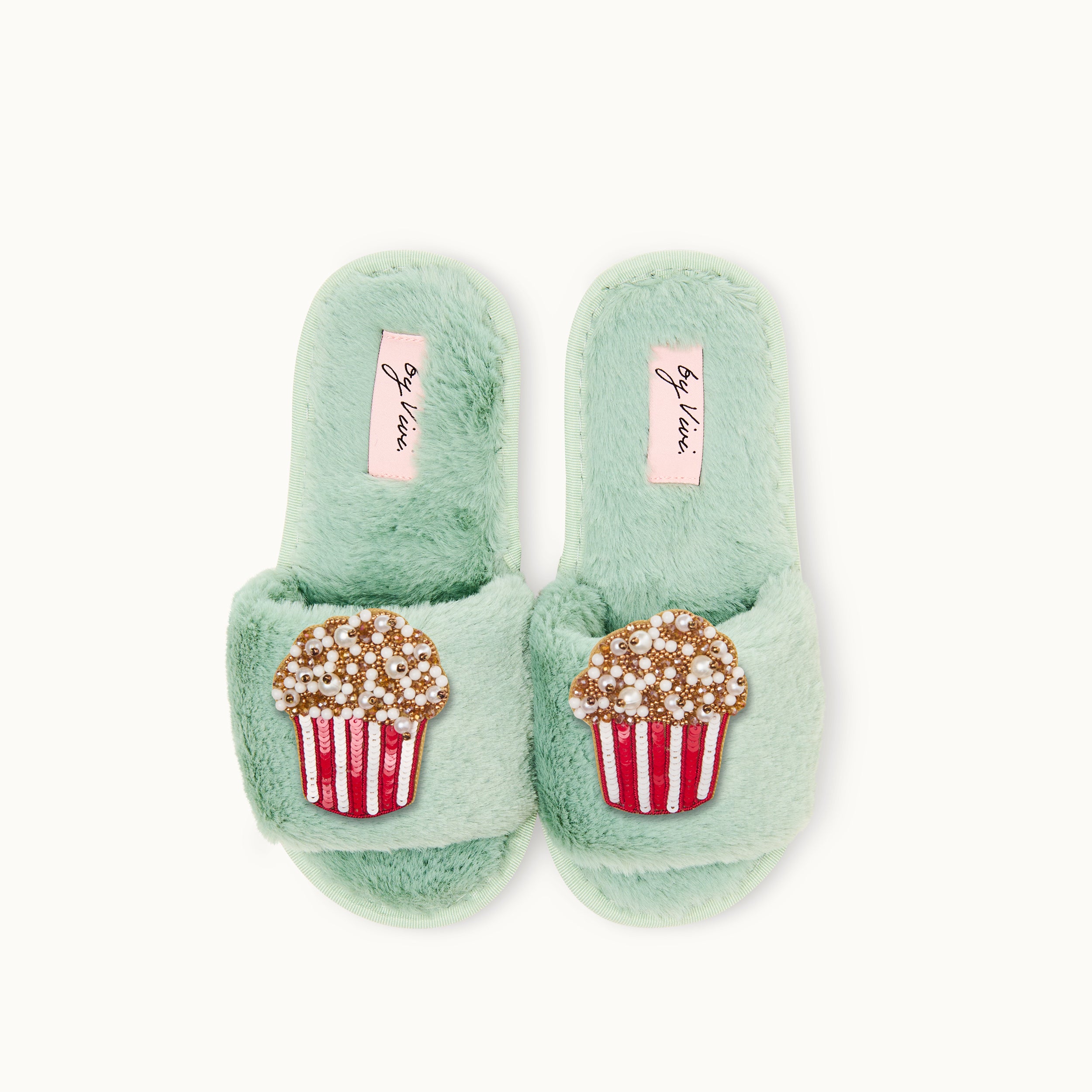 Brosche für Slipper: Popcorn