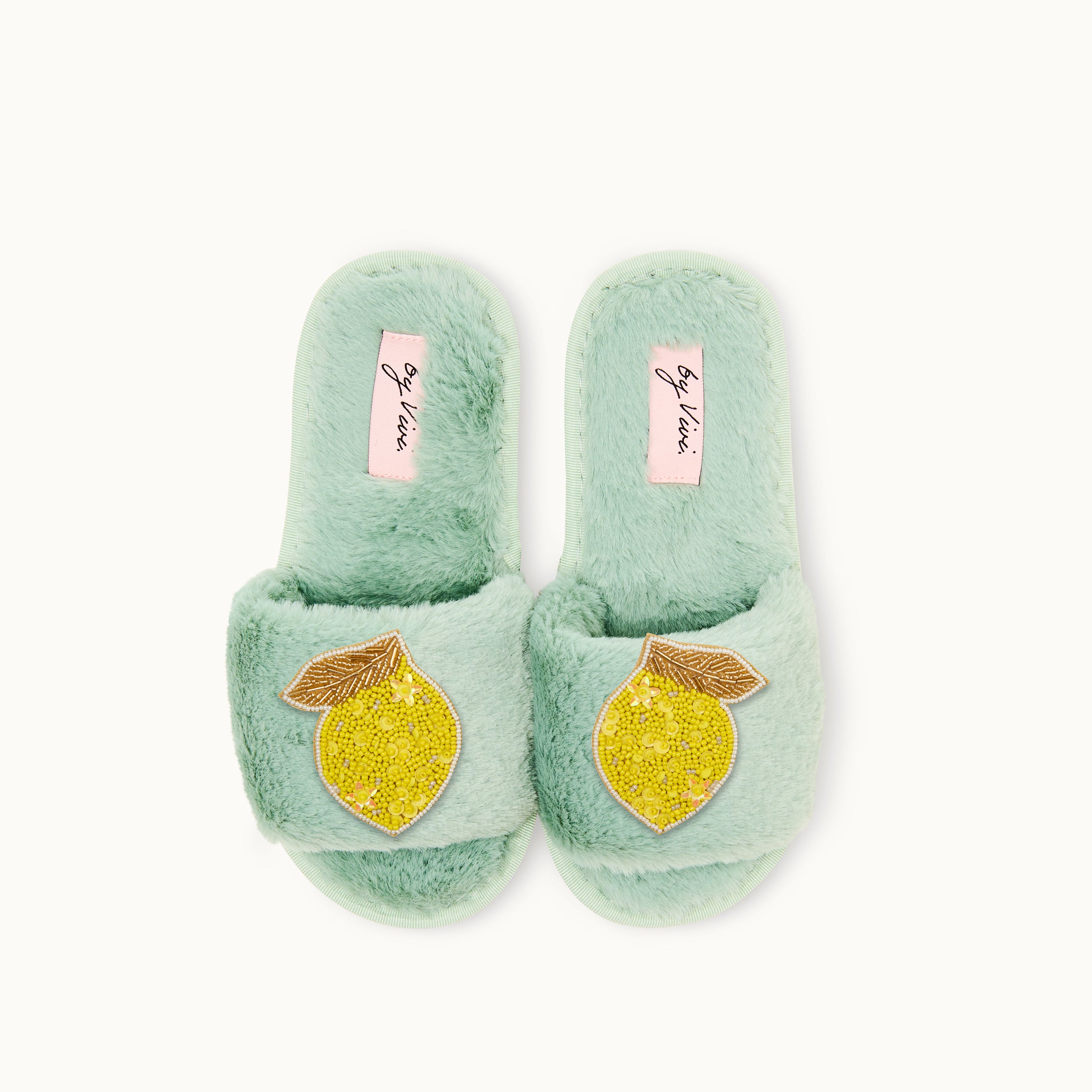 Brosche für Slipper: Zitrone