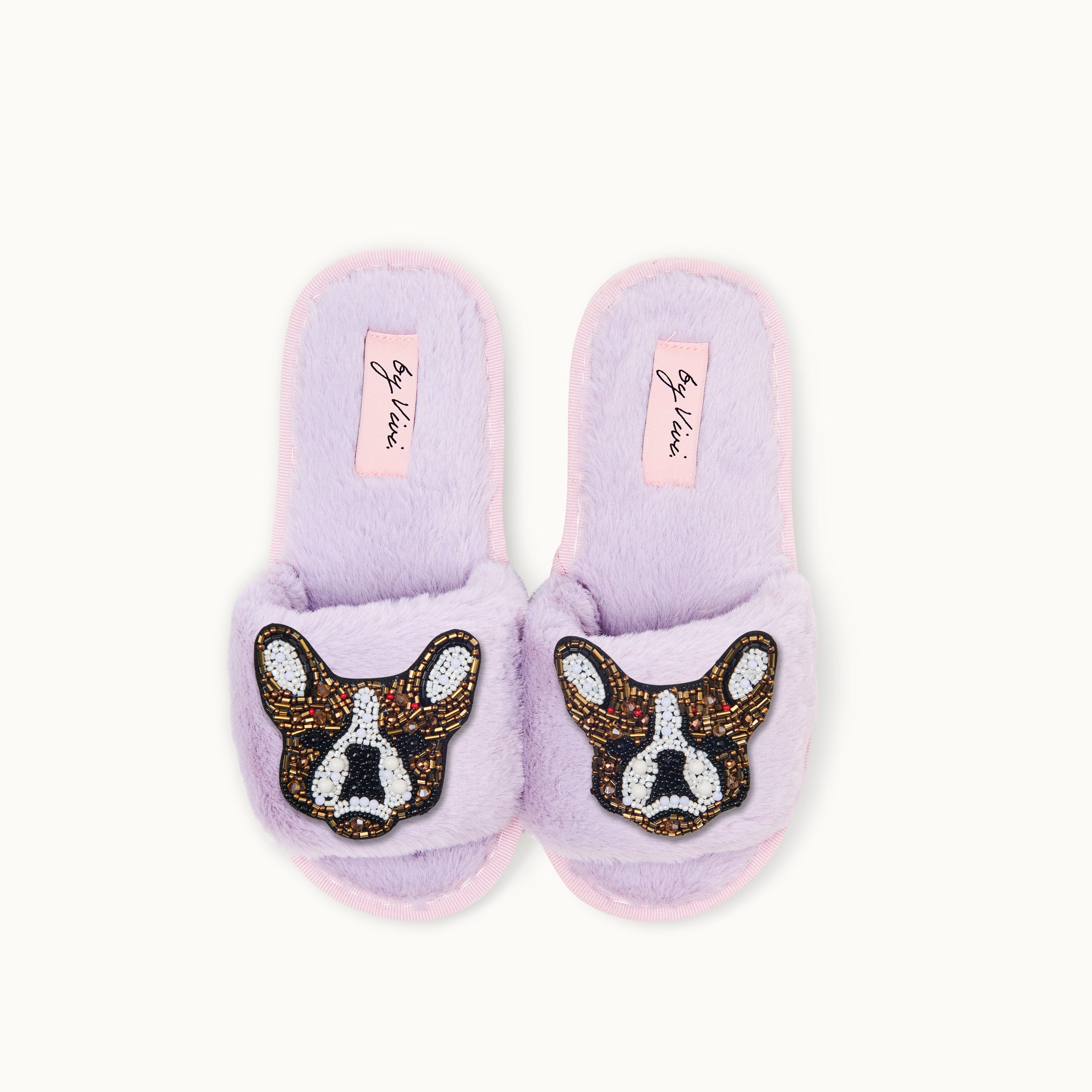 Brosche für Slipper: Französische Bulldogge