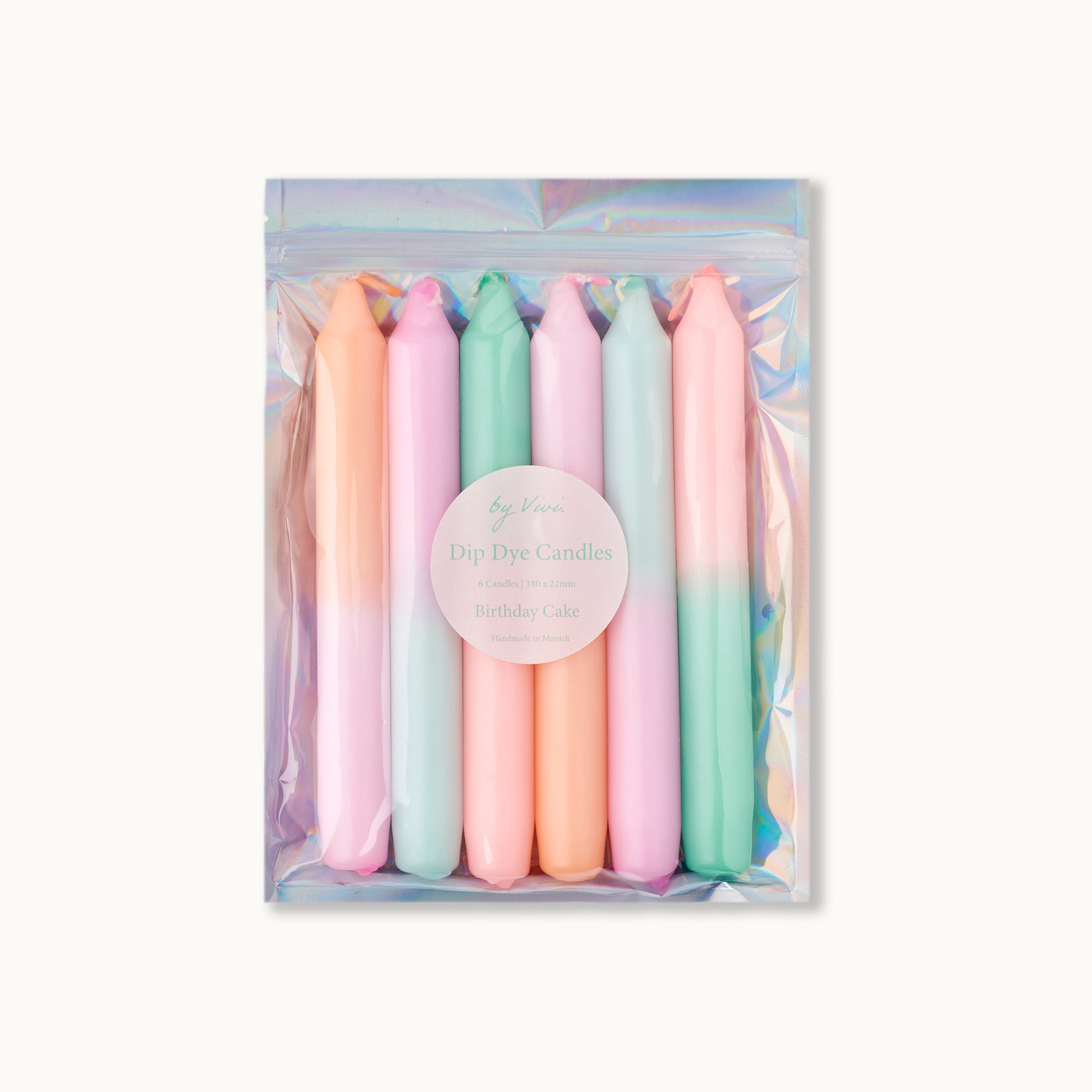 Dip Dye Kerzen Set: Birthday Cake