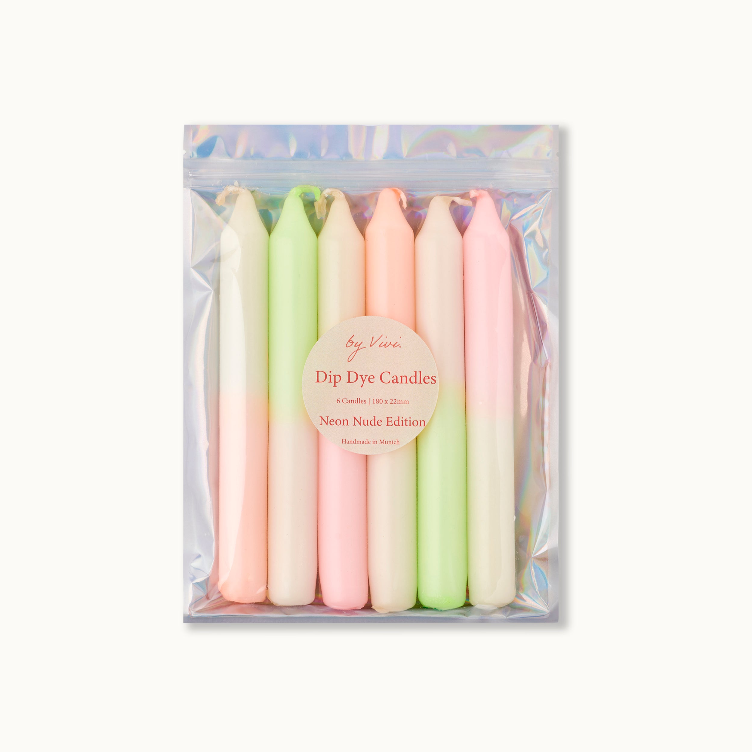 Dip Dye Kerzen Set: Neon Nude Edition